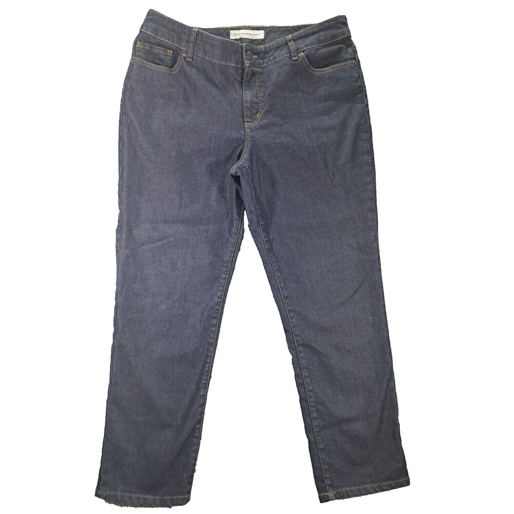 Chico's Platinum Jeans Womens Sz 2 Plus 36" Waist Denim Blue Stretch High Waist